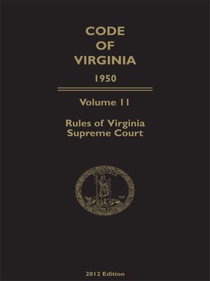 cover image of Code of Virginia